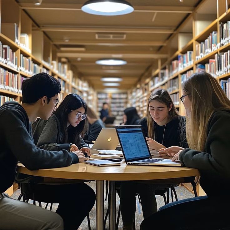 Student studying