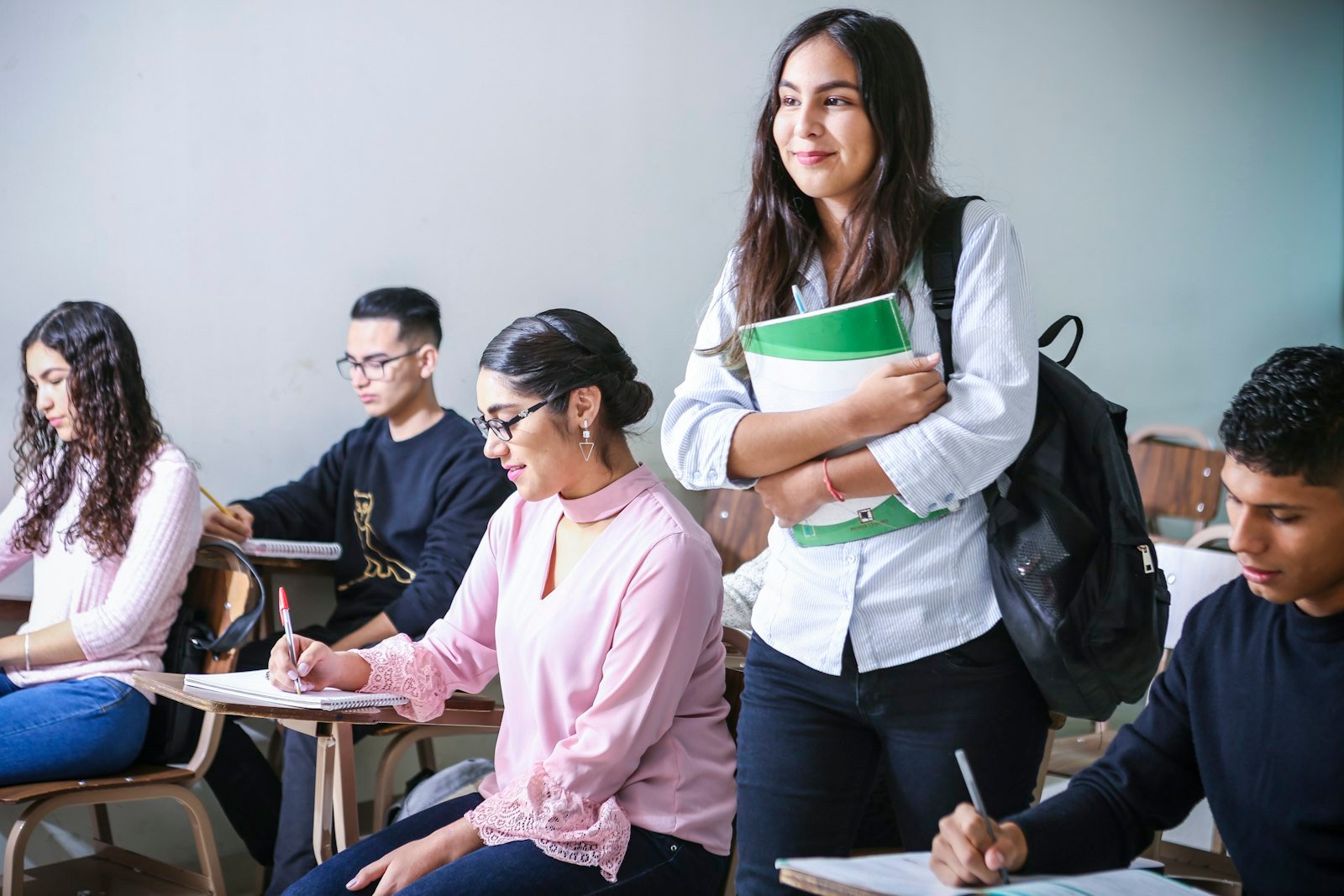 Students studying